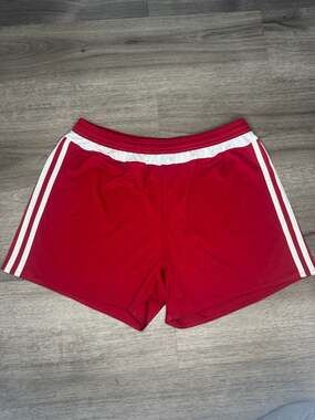 Adidas Climalite Soccer Shorts Size M Red White